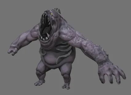 鱼马怪 3d模型