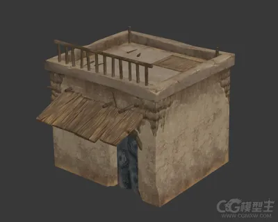 沙漠建筑模型 厕所 茅房
