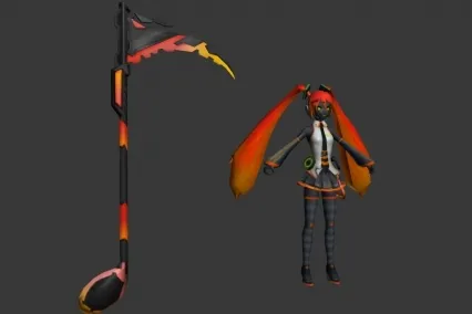 大长尾音符黑人女战士
