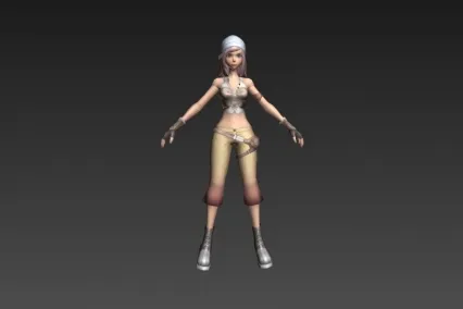 白帽女 3D模型免费下载