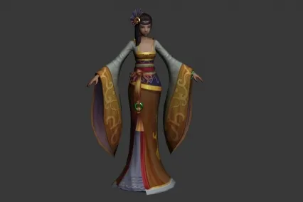 女村民 3D模型