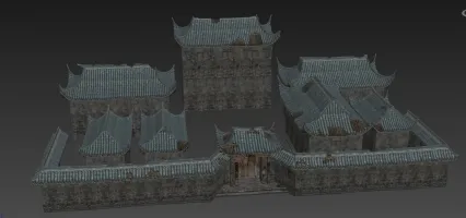 建筑群 房屋 3D模型