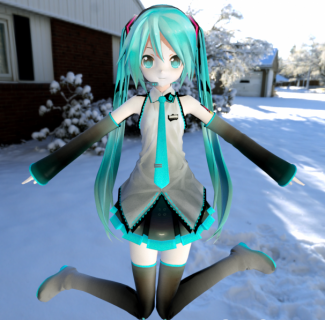 MMD用初音3d模型 miku酱初音未来 c4d fbx格式带角色绑定