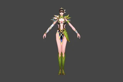 仙侠 武侠 女套装 3D模型