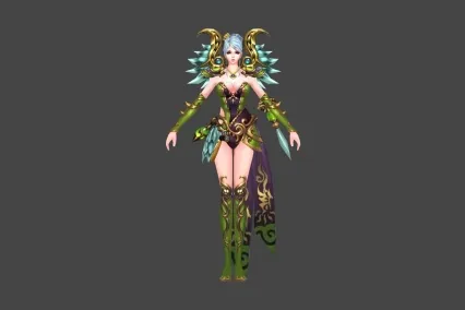 仙侠 武侠 高级女套装 3D模型