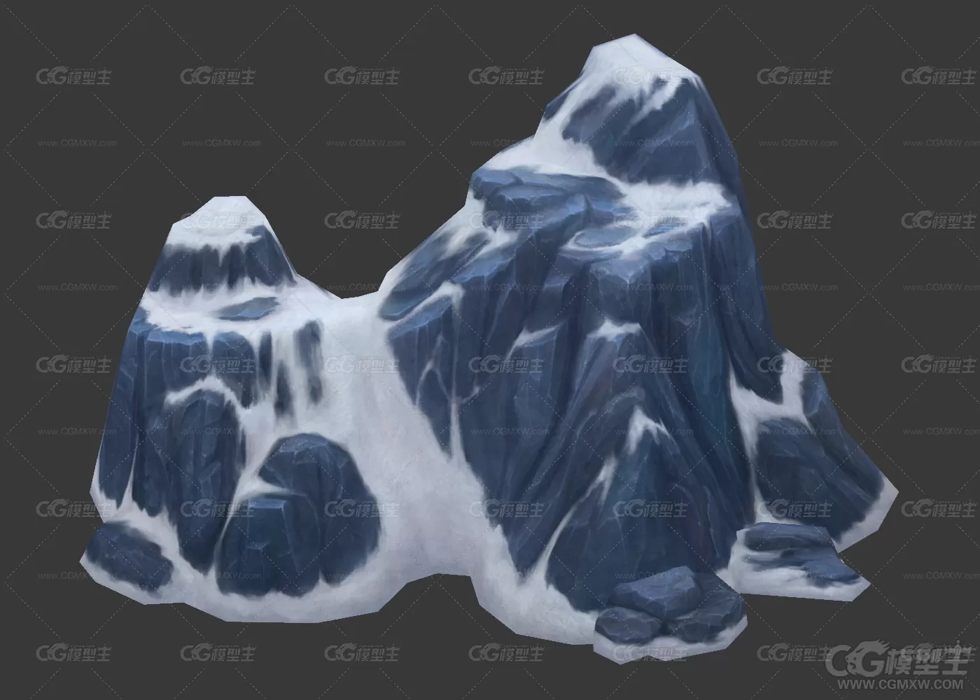 雪山体3D模型-3