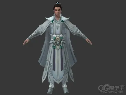 古代男游戏角色3D模型