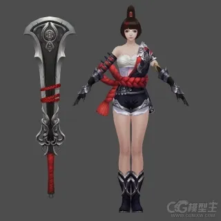 古代武侠女角色模型
