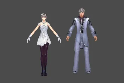 武侠 仙侠 节日礼服 套装 男女 3D模型