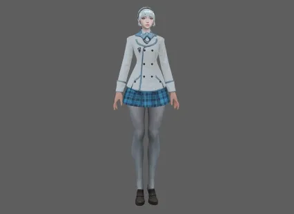 高中妹 3d模型