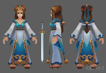 古代女侠模型