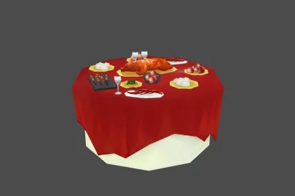 上供的桌子 3D模型