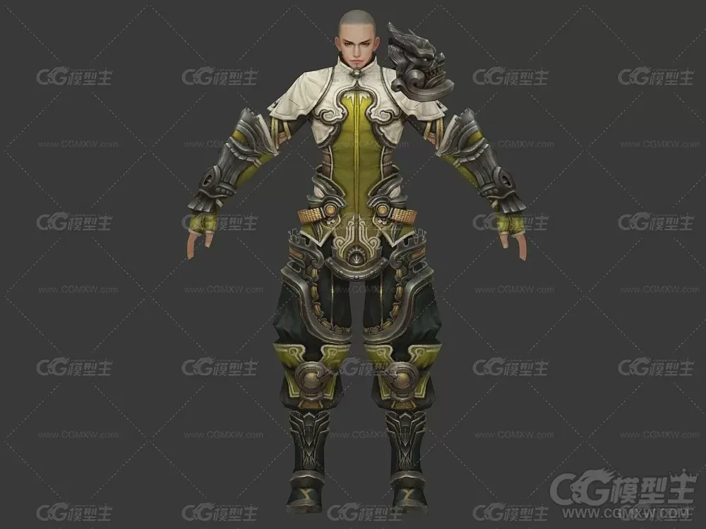 3D游戏男角色模型-7