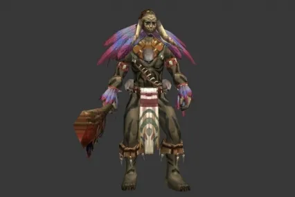 持棒骷髅战士 3D模型