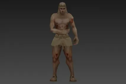 站立受伤奴隶 cg模型