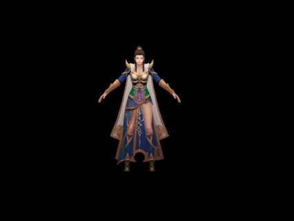 古代女武将 3d模型