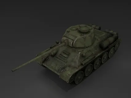 t34 坦克 游戏模型 写实战争武器