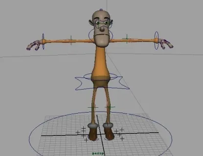 一个跳舞的小人绑定 cg模型