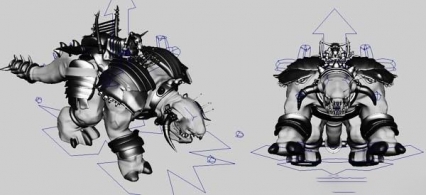 已绑定好了的怪兽牛坐骑的模型 CG模型