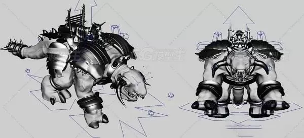 已绑定好了的怪兽牛坐骑的模型 CG模型-1