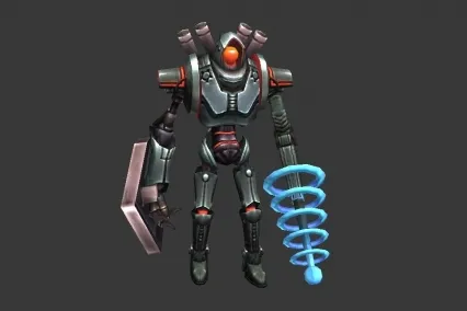 磁爆持盾机器人 3D模型免费下载