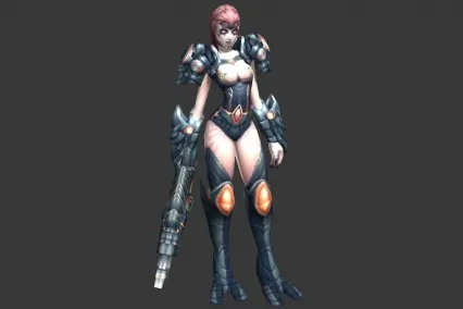 机械女兵 3D模型