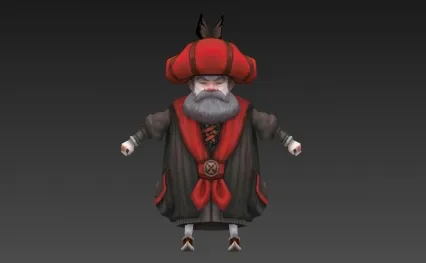 Q版 老者 学者 3D模型