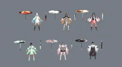 伞氏族六女 3D模型