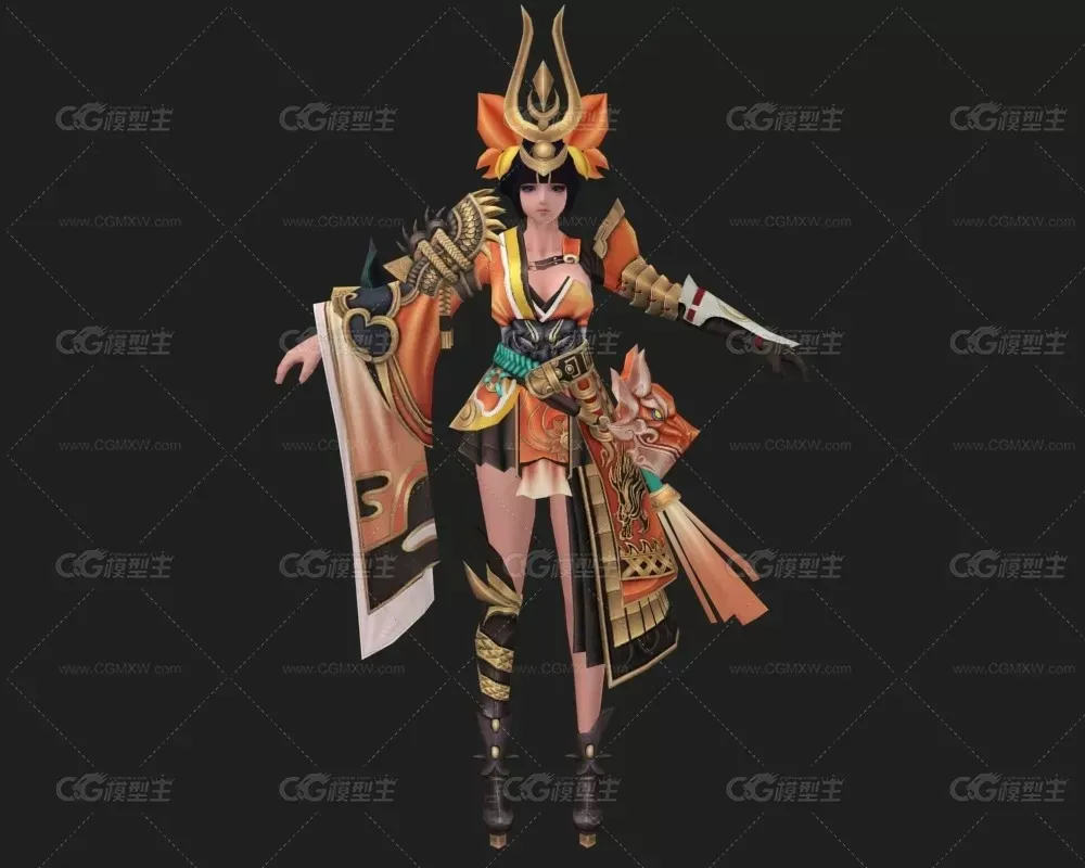 英雄游戏全套3D模型（带骨骼+带动画+带贴图）-8