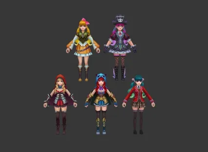 美少女 3d模型