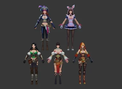 美女秀  3d模型