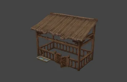 马棚 3D模型