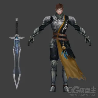 男骑士3D游戏模型