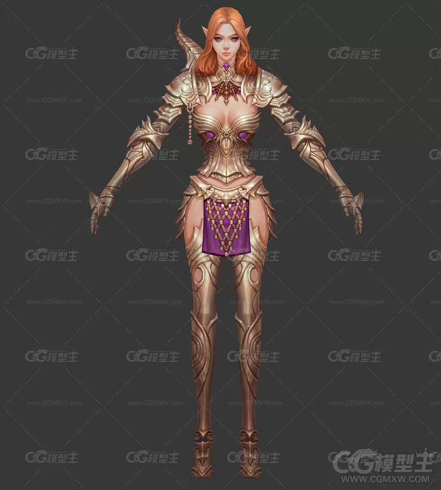 美女战士3D模型-1