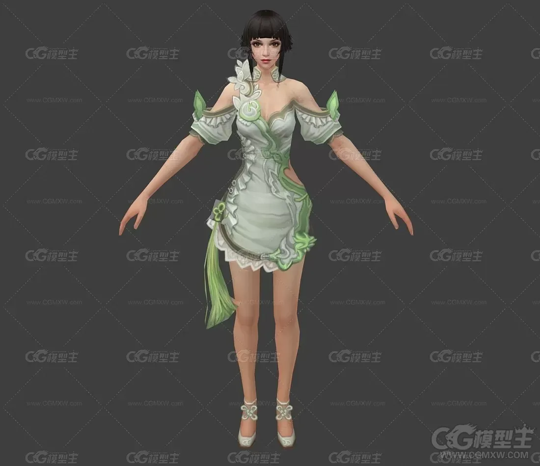 漂亮女人3D模型-1