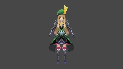 二次元 美女 小姐姐 3D模型