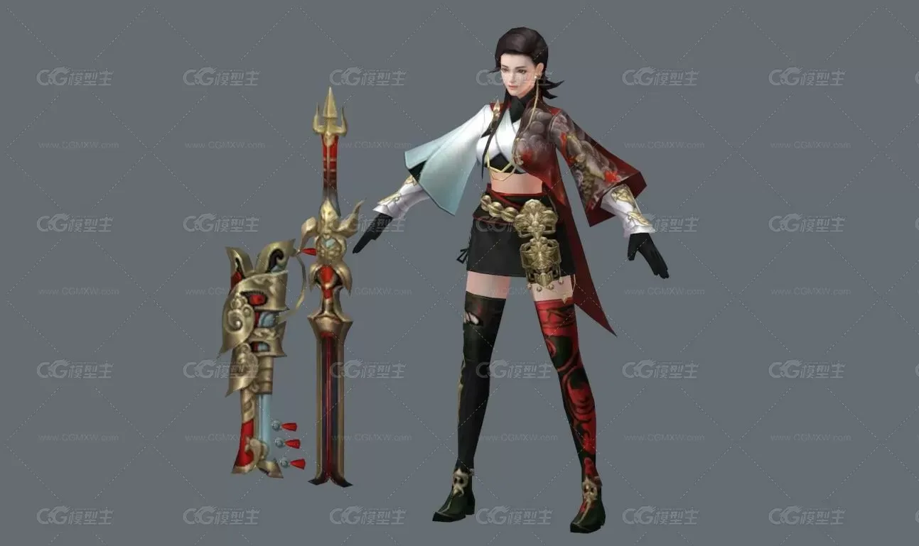 九溪山庄女弟子  游戏模型-3