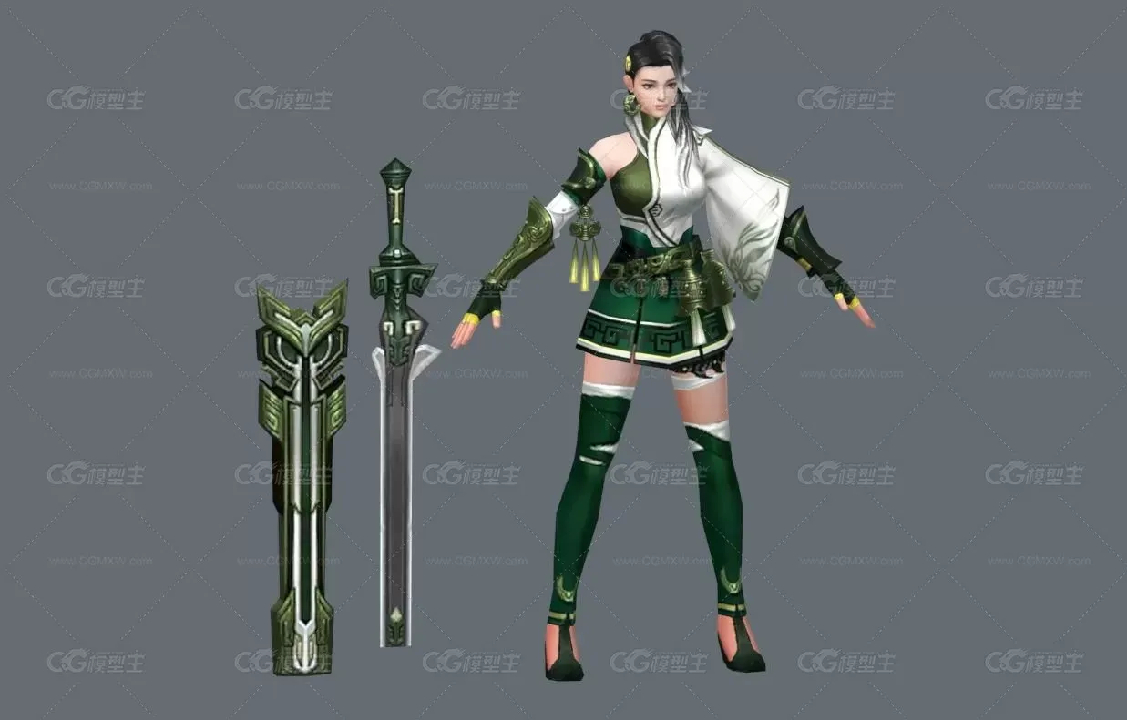 九溪山庄女弟子  游戏模型-4