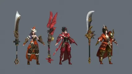 长刀家族三女   3d模型