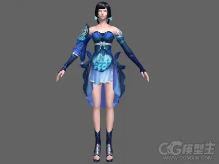 游戏女角色模型