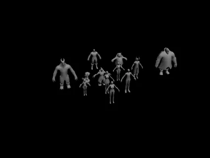 人物白模形 3D模型免费下载