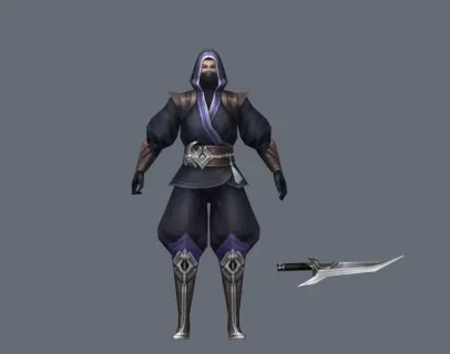蒙面黑士  游戏模型