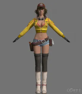写实美女3D模型