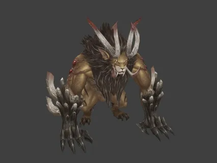 狮子 怪物 3D模型