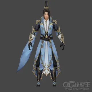 武侠男角色模型