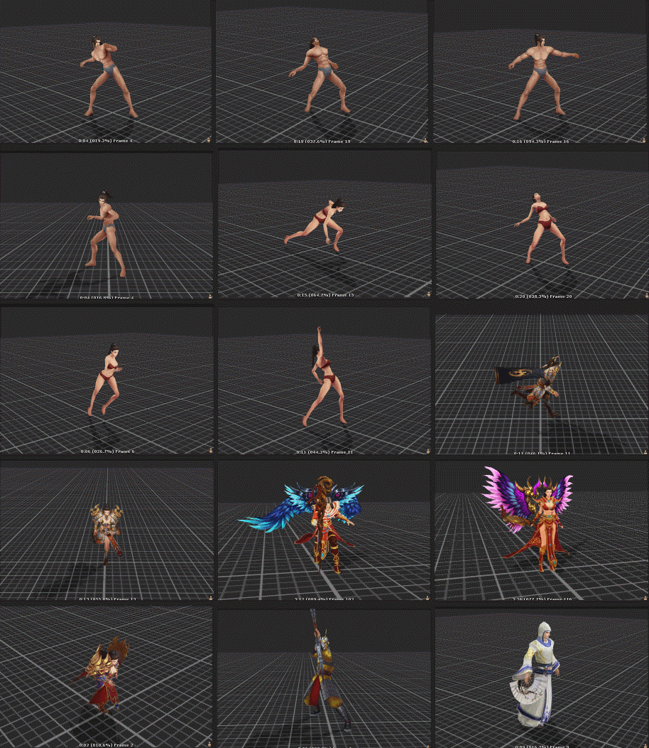 传奇战法道 角色人物武器3D模型动作 FBX unity格式 游戏美术素材-3