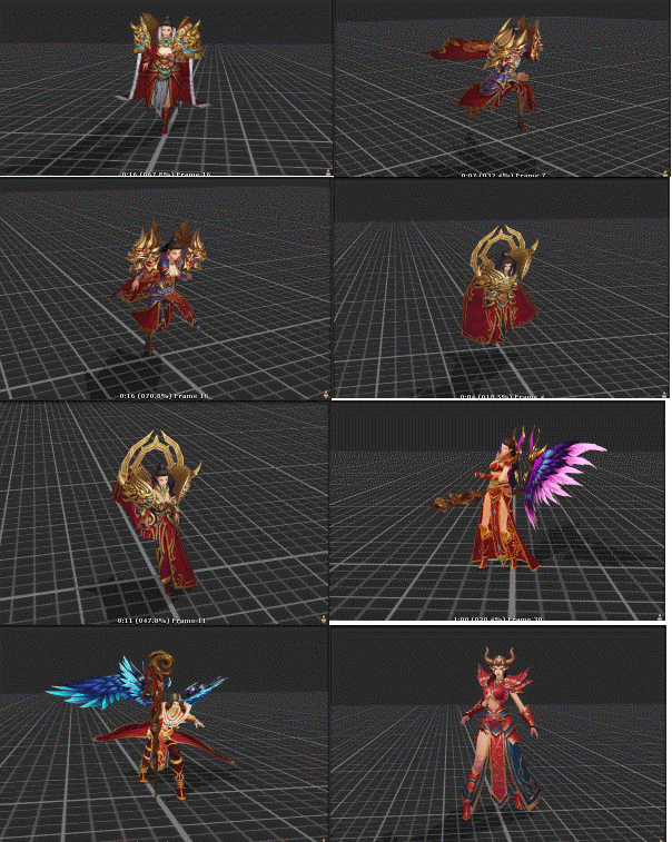 传奇战法道 角色人物武器3D模型动作 FBX unity格式 游戏美术素材-6