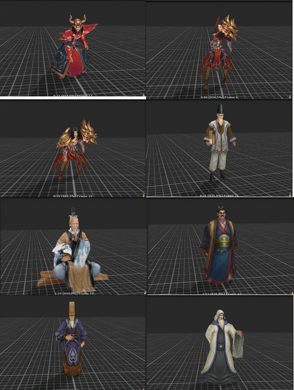 传奇战法道 角色人物武器3D模型动作 FBX unity格式 游戏美术素材-7