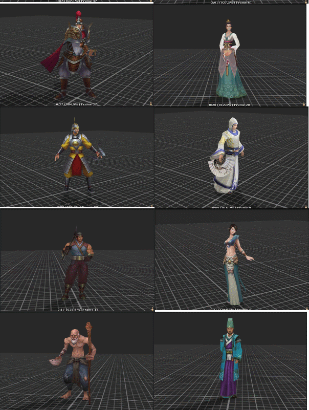 传奇战法道 角色人物武器3D模型动作 FBX unity格式 游戏美术素材-8