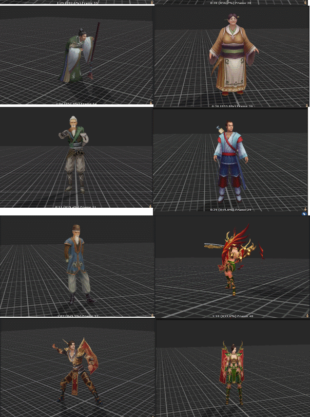 传奇战法道 角色人物武器3D模型动作 FBX unity格式 游戏美术素材-9